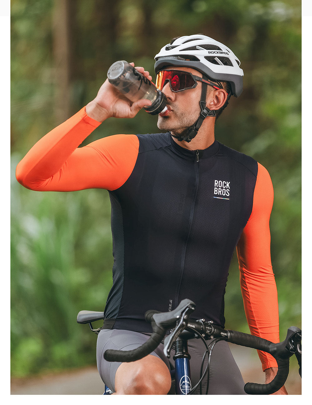 【ROAD TO SKY】by ROCKBROS Men's Long-Sleeve Cycling Jersey in Various Colours - ROCKBROSUSA