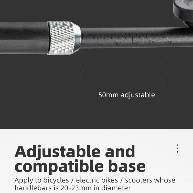 ROCKBROS Adjustable Bike Mirror Anti-Glare 360-Degree Rotation - ROCKBROSUSA