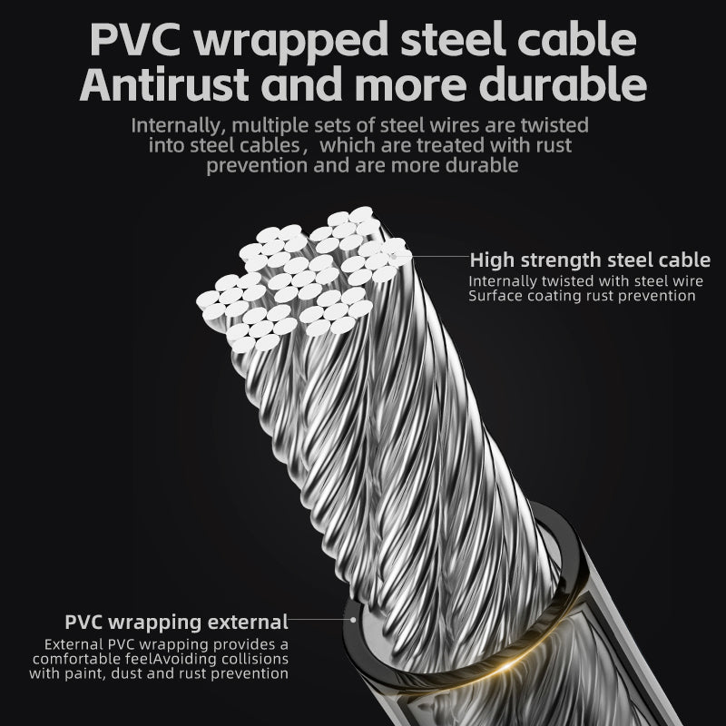 ROCKBROS Steel Cable Bike Lock - Anti-theft, Portable, Waterproof - ROCKBROSUSA