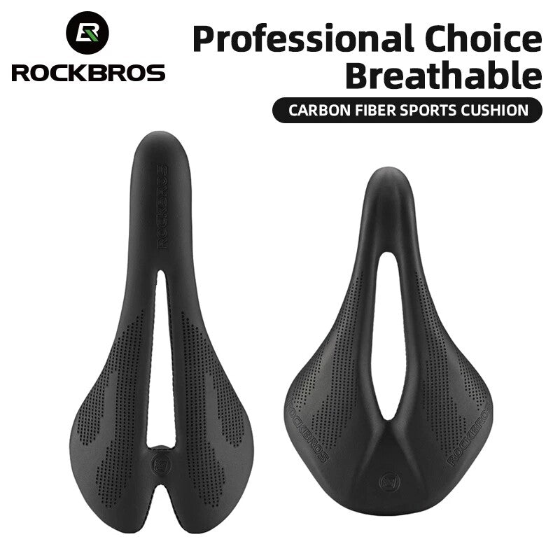 ROCKBROS Carbon Fiber Bike Saddle Lightweight Shock Absorbent - ROCKBROSUSA