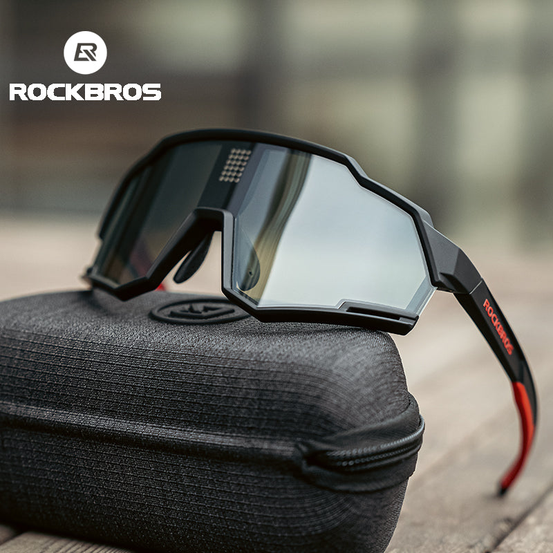 ROCKBROS Cycling Photochromic Glasses Electronic Color Changing SunGlasses Clear - ROCKBROSUSA