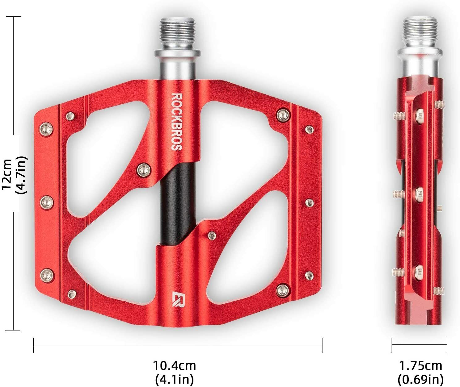 ROCKBROS Super Lightweight Bike Pedals in Black or Red (Pair) - ROCKBROSUSA