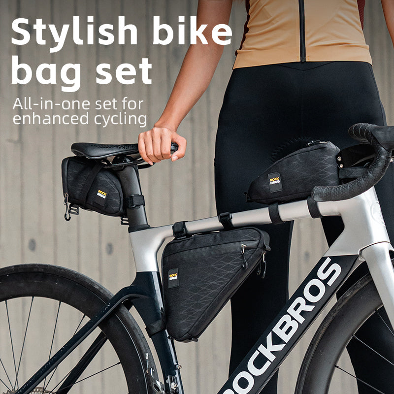 ROCKBROS Bicycle Combination Bags Set Cycling Top Tube/Triangle/Saddle Bags Set
