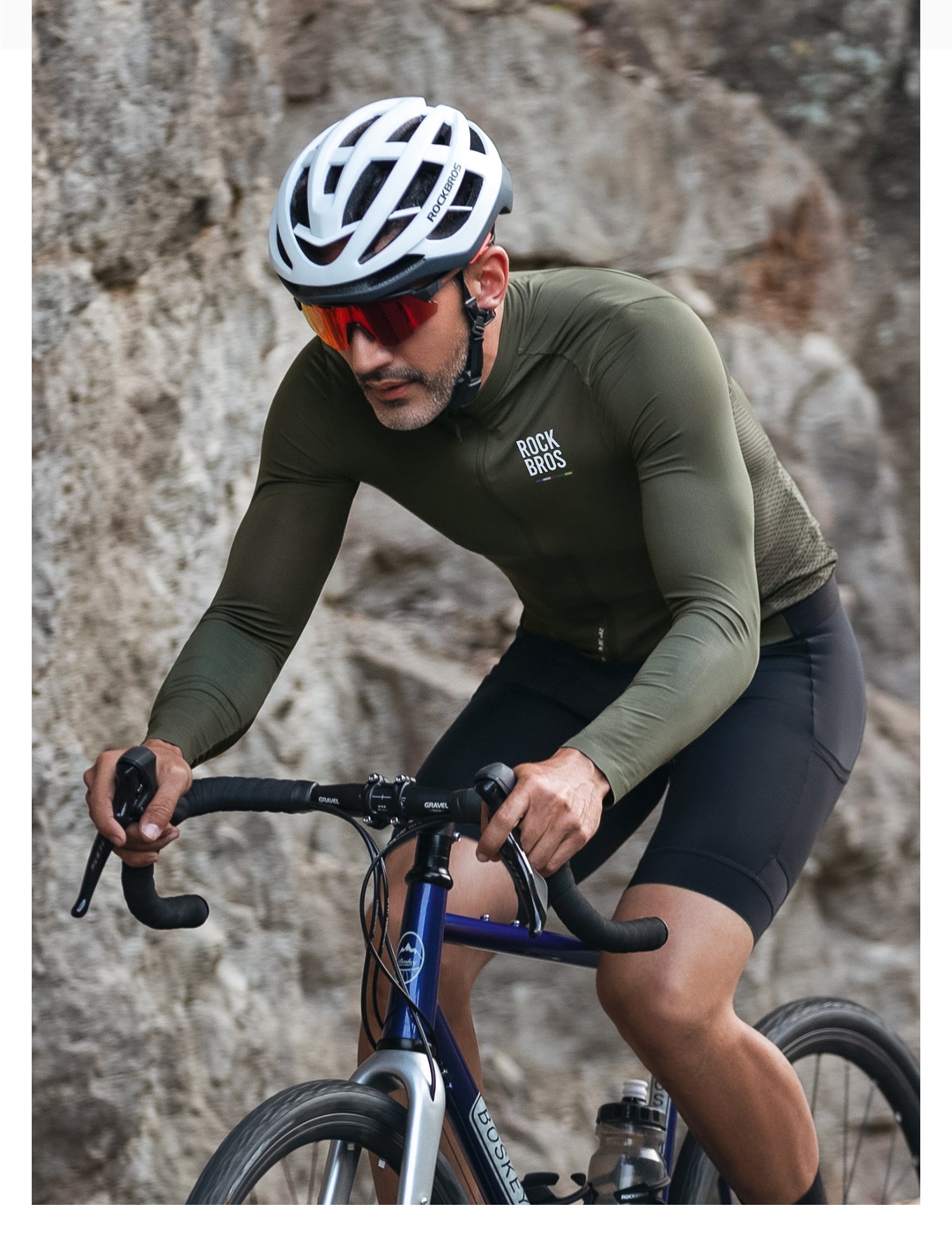 【ROAD TO SKY】by ROCKBROS Men's Long-Sleeve Cycling Jersey in Various Colours - ROCKBROSUSA