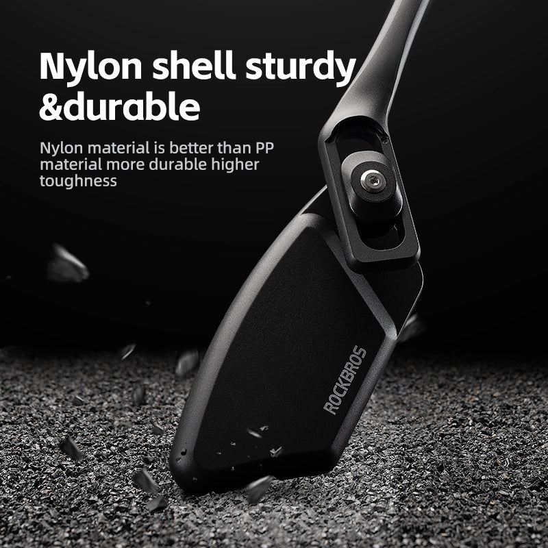 ROCKBROS HD Blast-Resistant Bike Mirror - Adjustable & Retractable - ROCKBROSUSA