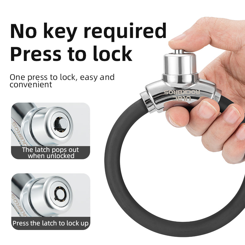ROCKBROS Bike Cable Lock Portable Bicycle Lock Anti Theft Cable Lock - ROCKBROSUSA