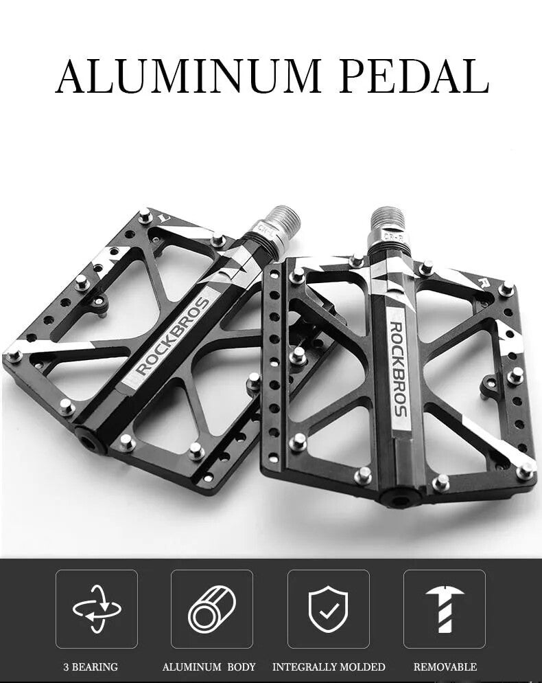 ROCKBROS Large Bike Pedals in Black or Blue