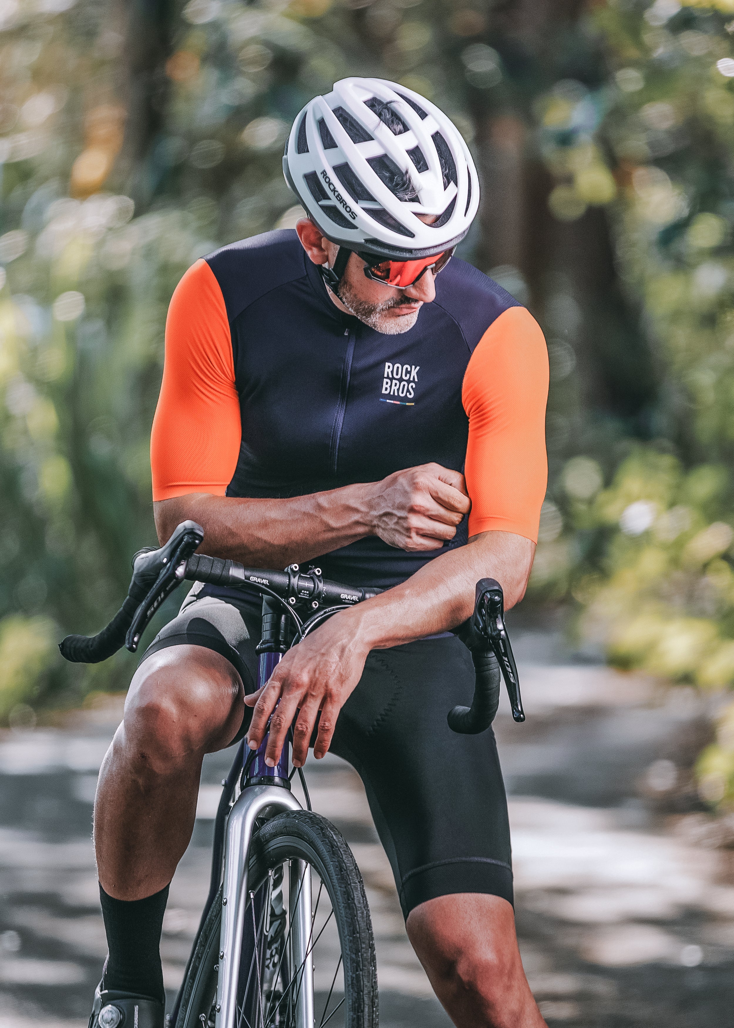 【ROAD TO SKY】by ROCKBROS Men's Short-Sleeve Cycling Jersey in Various Colours - ROCKBROSUSA