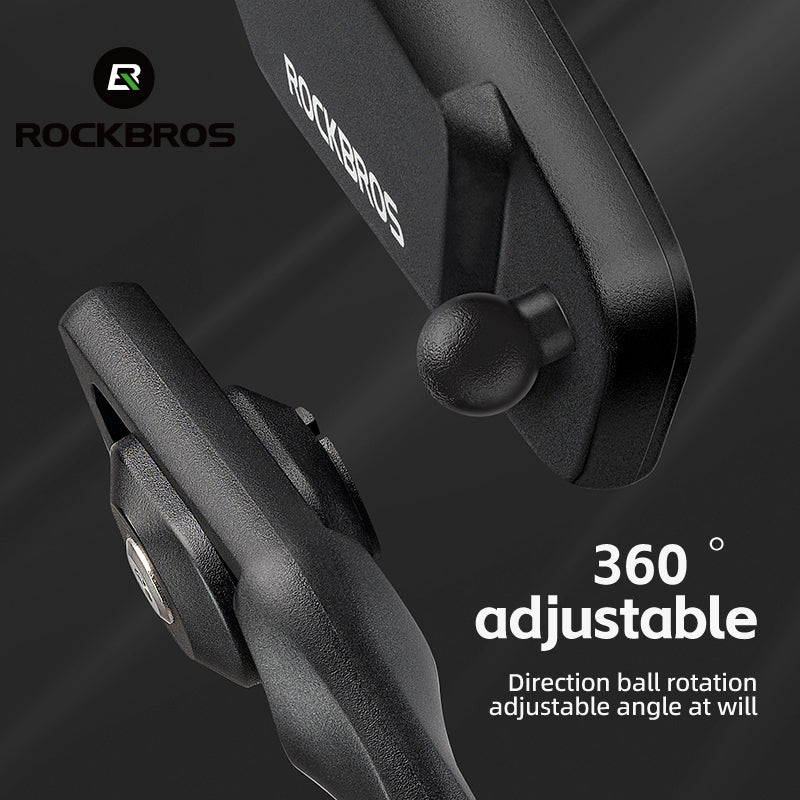 ROCKBROS HD Blast-Resistant Bike Mirror - Adjustable & Retractable - ROCKBROSUSA