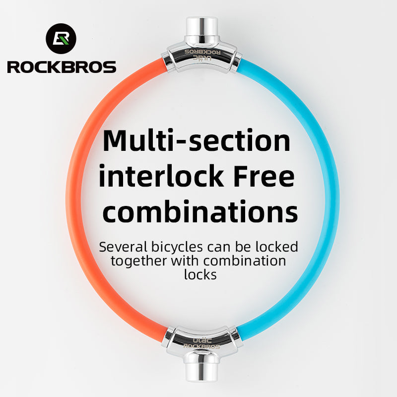 ROCKBROS Bike Cable Lock Portable Bicycle Lock Anti Theft Cable Lock - ROCKBROSUSA