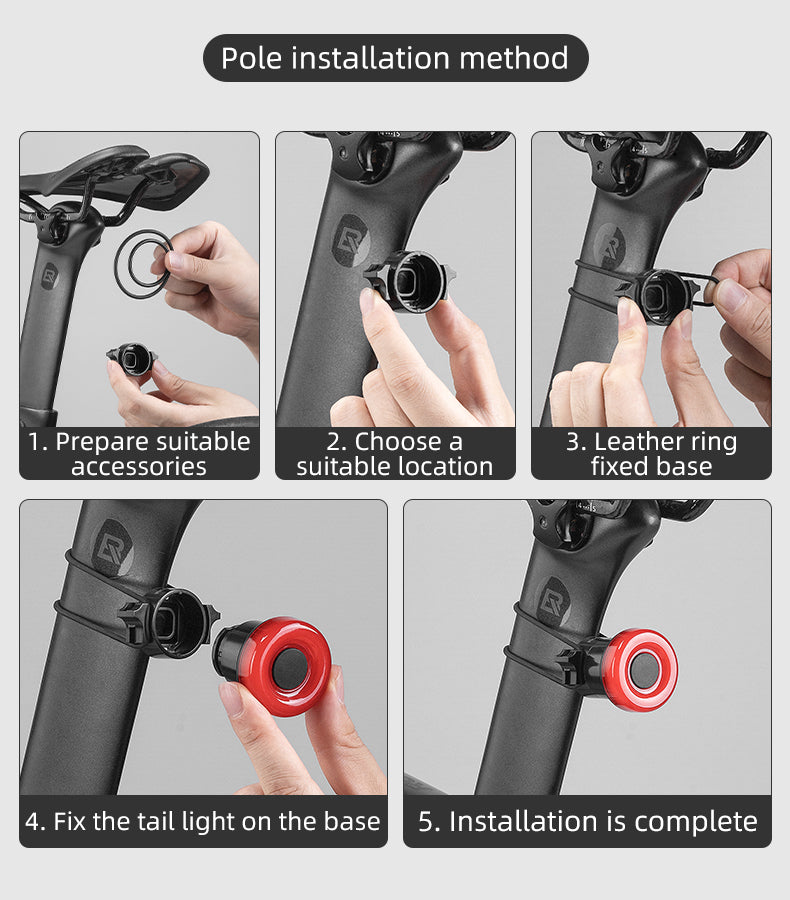 ROCKBROS Smart Bike Brake & Tail Light BL-S1 - ROCKBROSUSA
