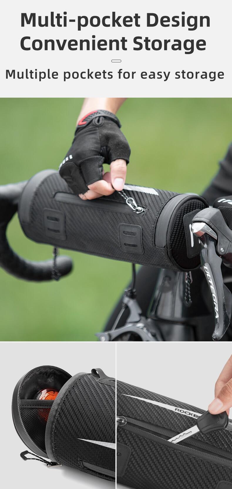 ROCKBROS 2L Waterproof Handlebar Bag - Multi-Purpose, Easy Clean - ROCKBROSUSA
