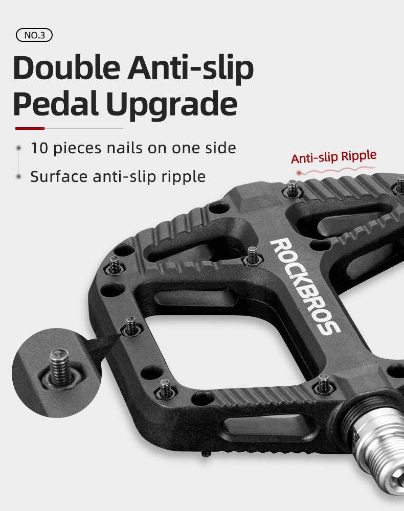 ROCKBROS Extra Large Bike Pedals in Various Colours (Pair)