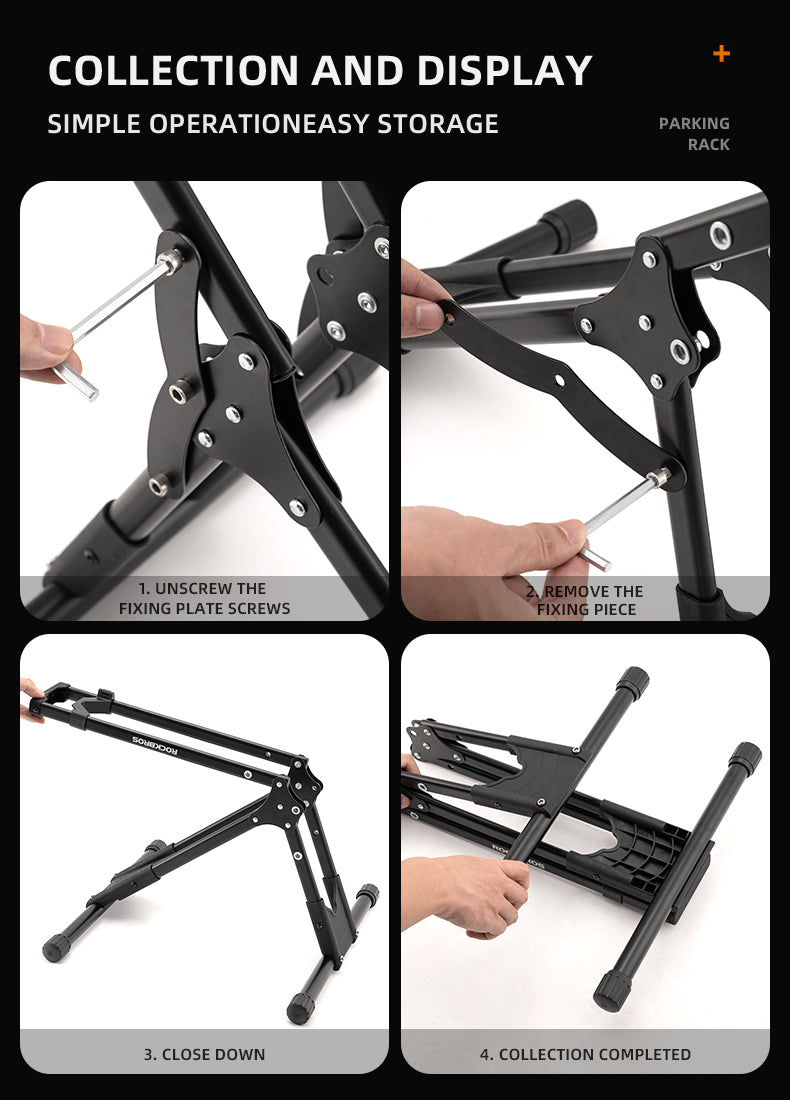ROCKBROS Carbon Steel Folding Bike Stand - ROCKBROSUSA