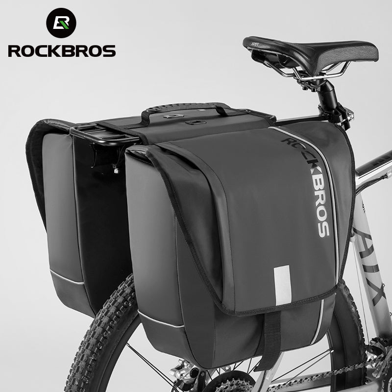 ROCKBROS Super 30-Litre Bicycle Saddlebags in Black