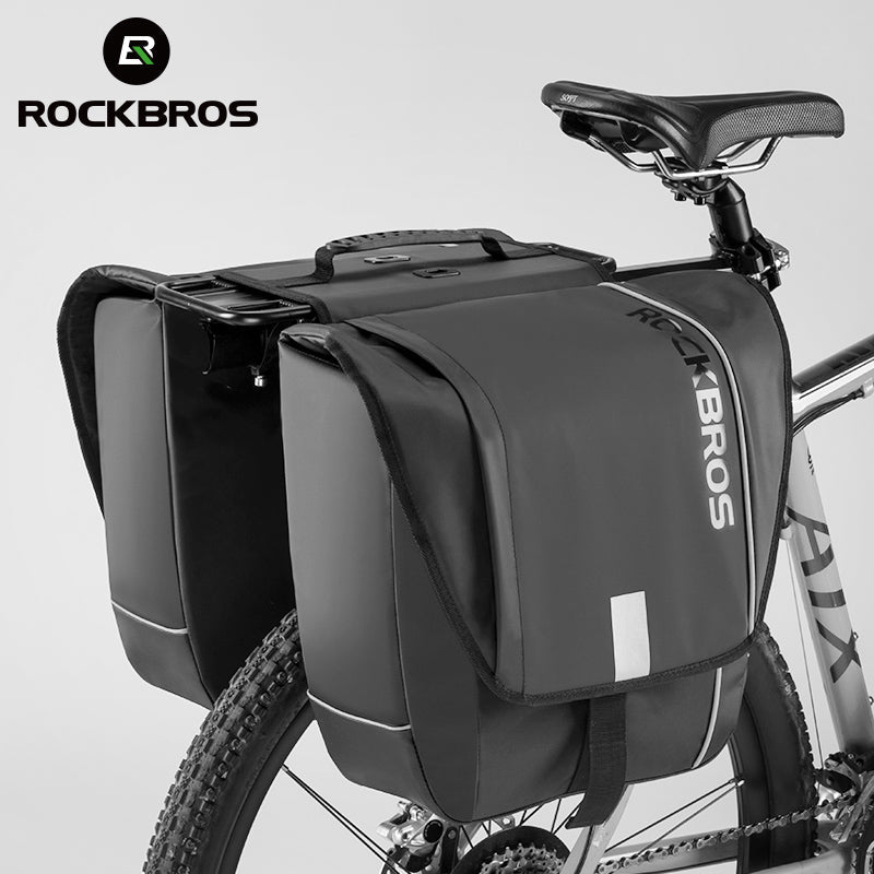ROCKBROS Super 30-Litre Bicycle Saddlebags in Black - ROCKBROSUSA
