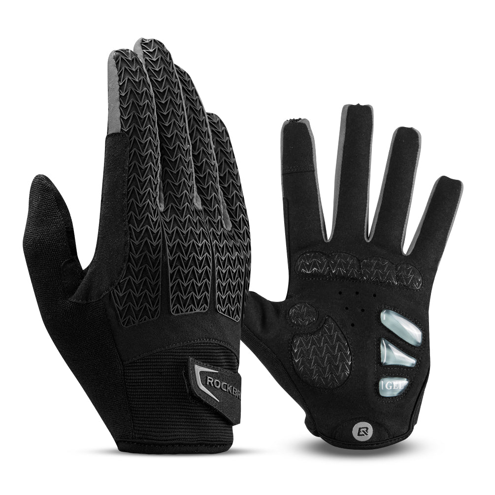 ROCKBROS Cycling Gloves for Men Women Full Finger with Gel Padded Shoc