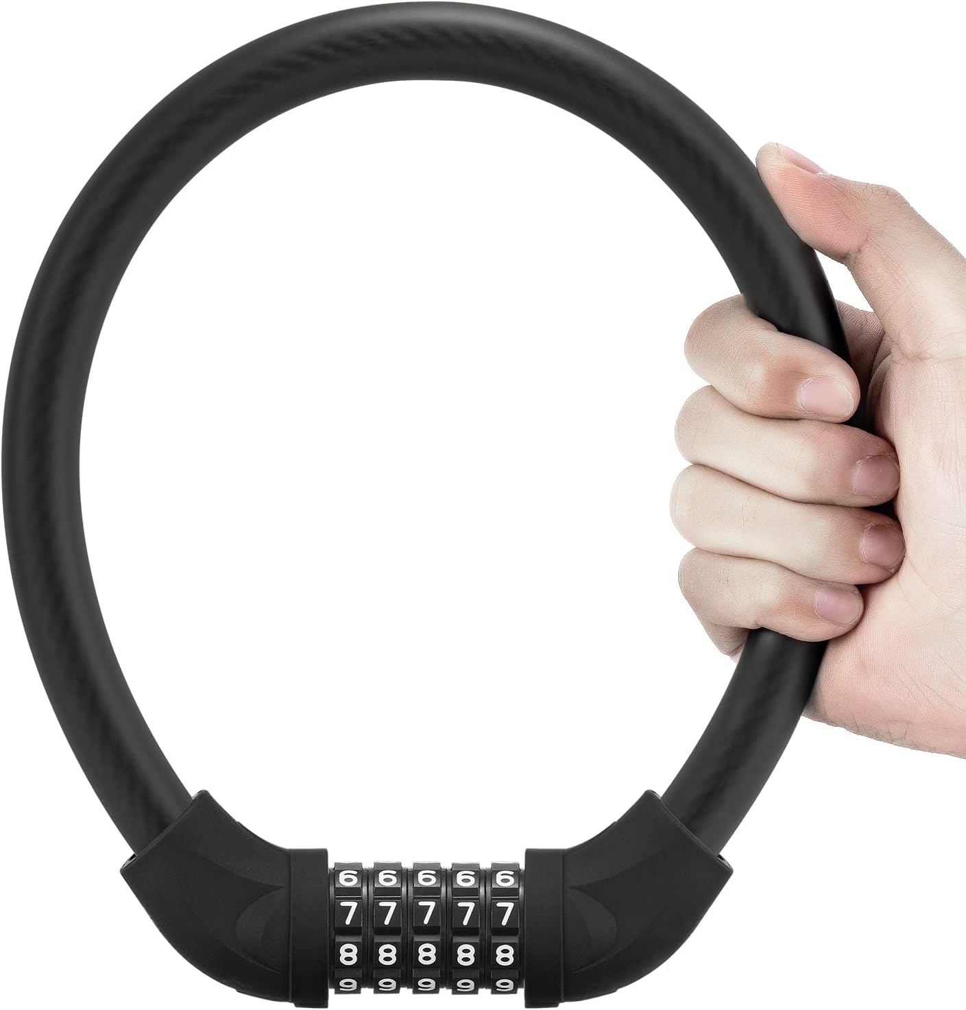 ROCKBROS Bike Lock 5 Digit Cable Lock Lightweight Bicycle Lock Combination Portable Lock - ROCKBROSUSA