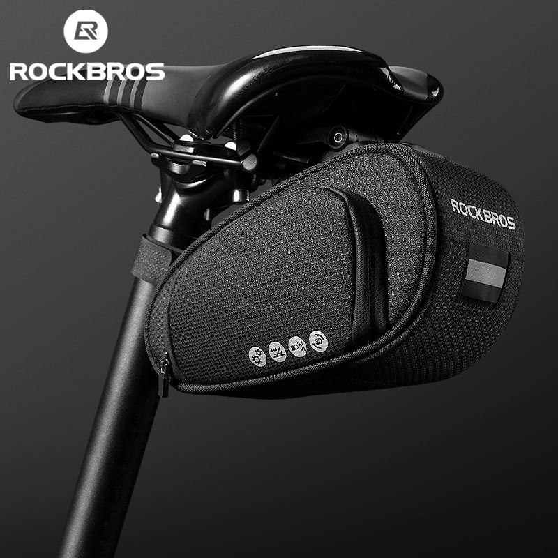 ROCKBROS Bike Saddle Bag Bike Bag Under Seat Bag Bicycle Seat Pack Pouch - ROCKBROSUSA