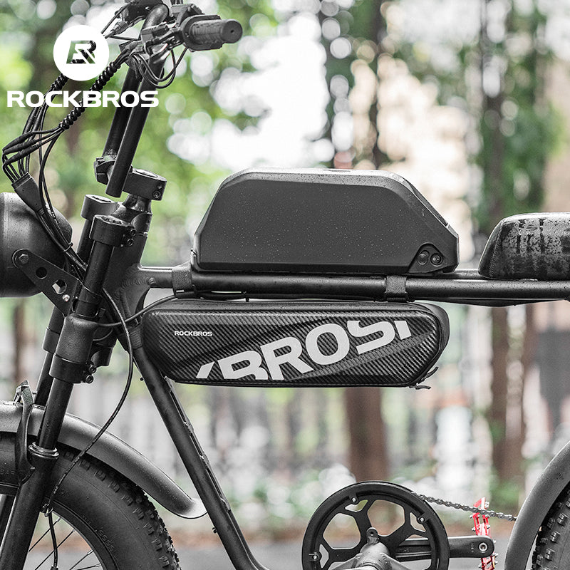ROCKBROS E-Bike Bag top Tube Front Frame Bag Black Waterproof 4.5L Beam Storage Package - ROCKBROSUSA