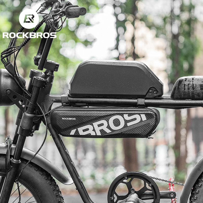 ROCKBROS E-Bike Bag top Tube Front Frame Bag Black Waterproof 4.5L Beam Storage Package