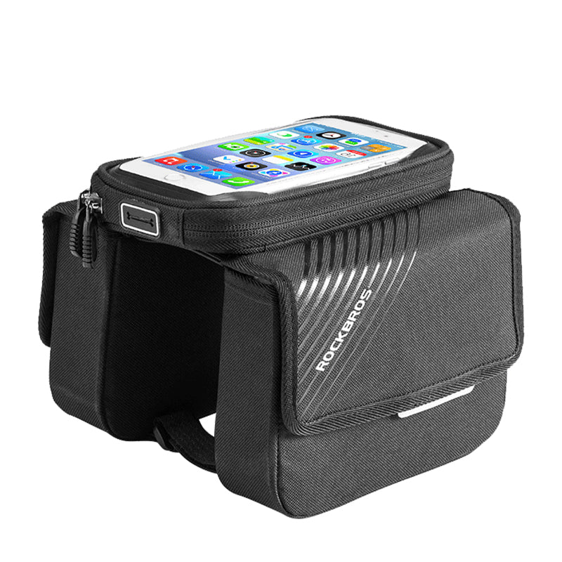 ROCKBROS 6.0" Bike Phone Holder Bag - Durable, Touchscreen, Large Capacity - ROCKBROSUSA