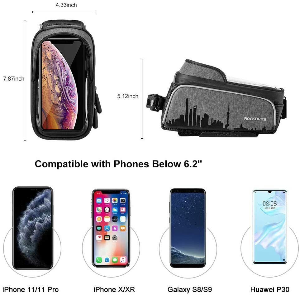 ROCKBROS Mobile Phone Bag Waterproof Touch Screen Fit 6.5in - ROCKBROSUSA