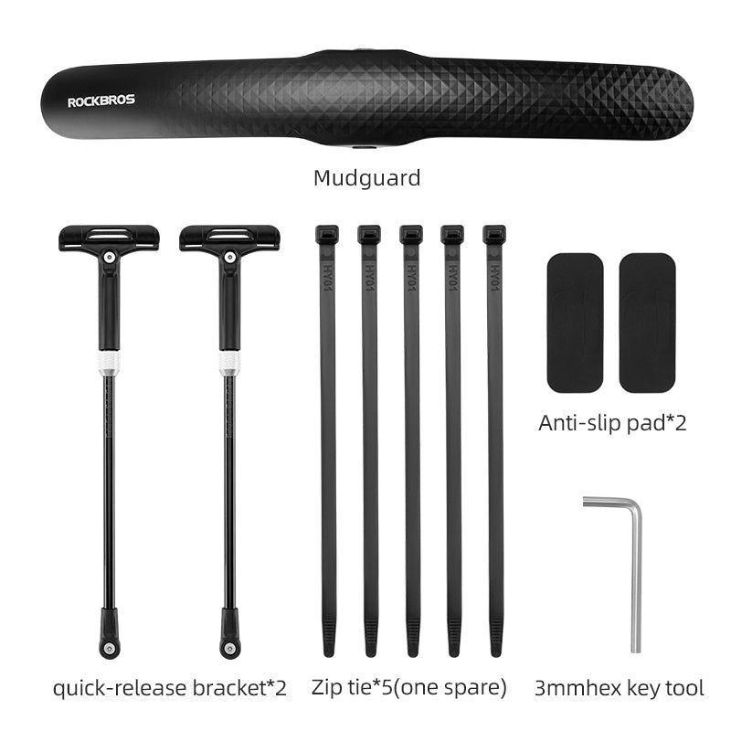 ROCKBROS Quick Release Adjustable Bike Fender for Front or Rear - ROCKBROSUSA
