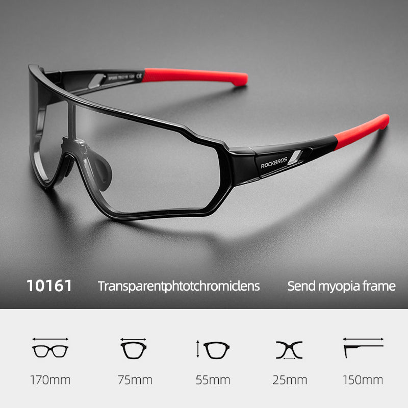 ROCKBROS Lightweight Full Frame Photochromic Cycling Sunglasses - Adaptive Eyewear