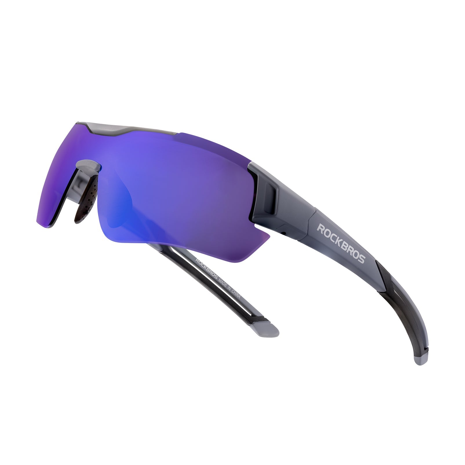 ROCKBROS Polarised Sunglasses for Men Cycling Sunglasses UV Protection, Grey