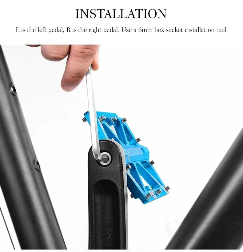 ROCKBROS Large Bike Pedals in Black or Blue