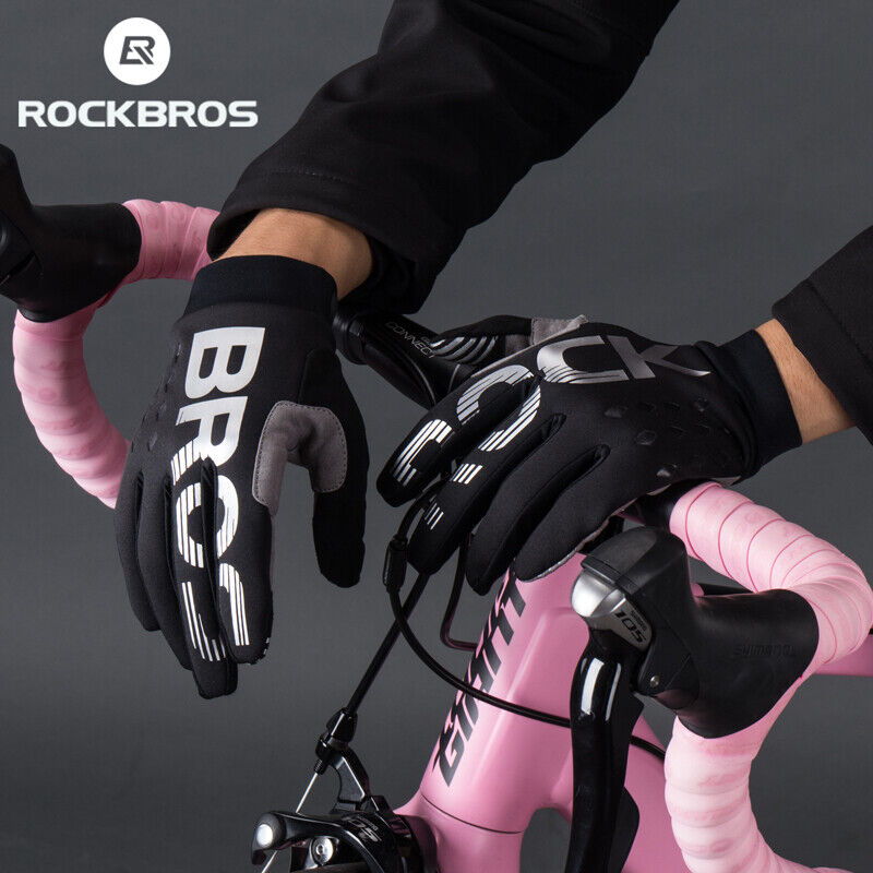 ROCKBROS Winter Full Finger Cycling Sporting Gloves SBR Touchscreen Warm Gloves