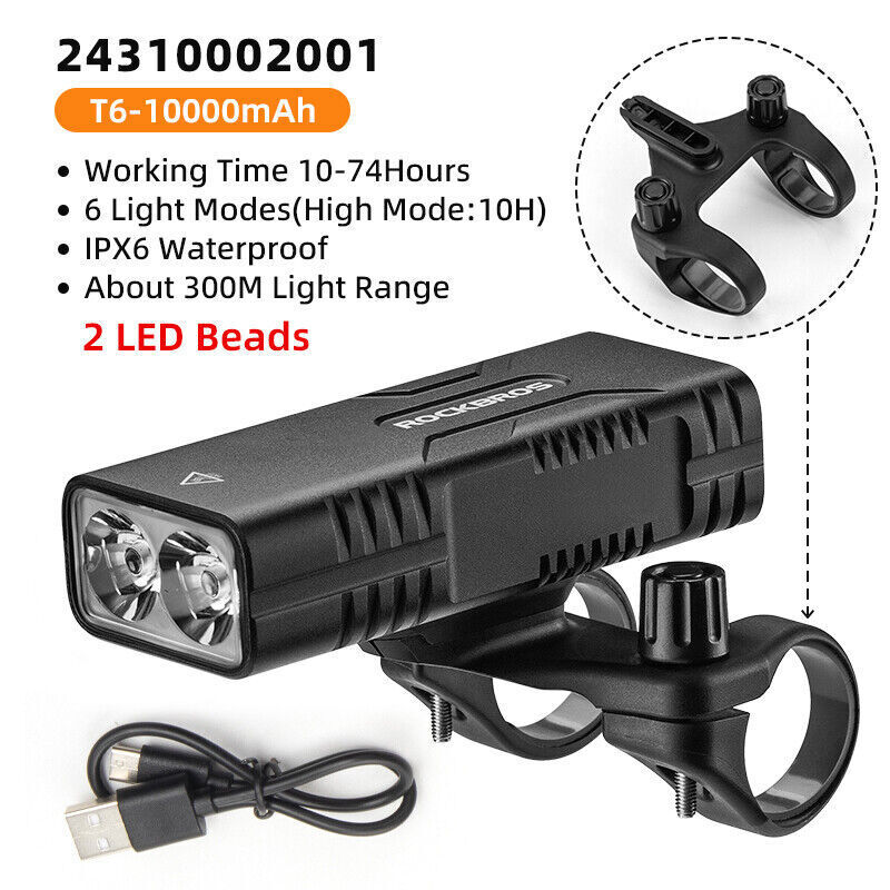 ROCKBROS Bike Front Headlight 850LM with Mobile Charging BC29 1000mAh - ROCKBROSUSA