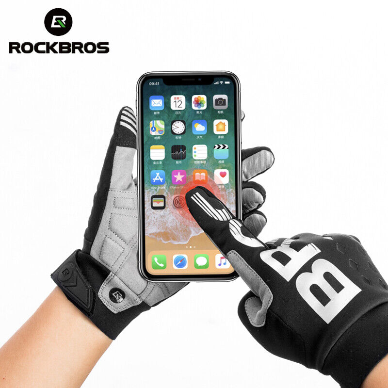 ROCKBROS Winter Full Finger Cycling Sporting Gloves SBR Touchscreen Warm Gloves - ROCKBROSUSA