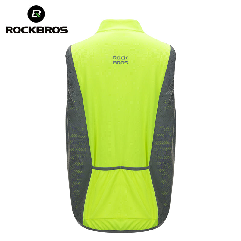 Rockbros Cycling Jacket Unisex Reflective Vest Breathable Night Running Vest Cycling Safety Warning - ROCKBROSUSA