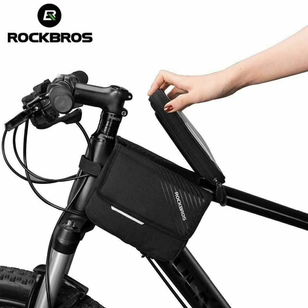 ROCKBROS 6.0" Bike Phone Holder Bag - Durable, Touchscreen, Large Capacity - ROCKBROSUSA