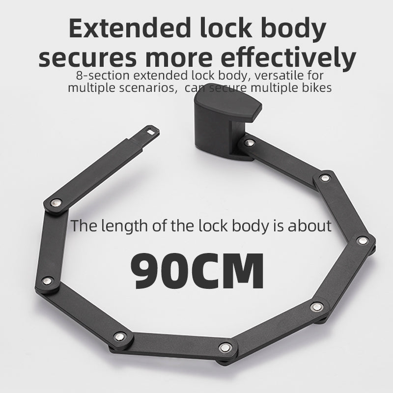 ROCKBROS Smart Bluetooth Fingerprint Folding Bike Lock - Waterproof, Anti-Theft - ROCKBROSUSA