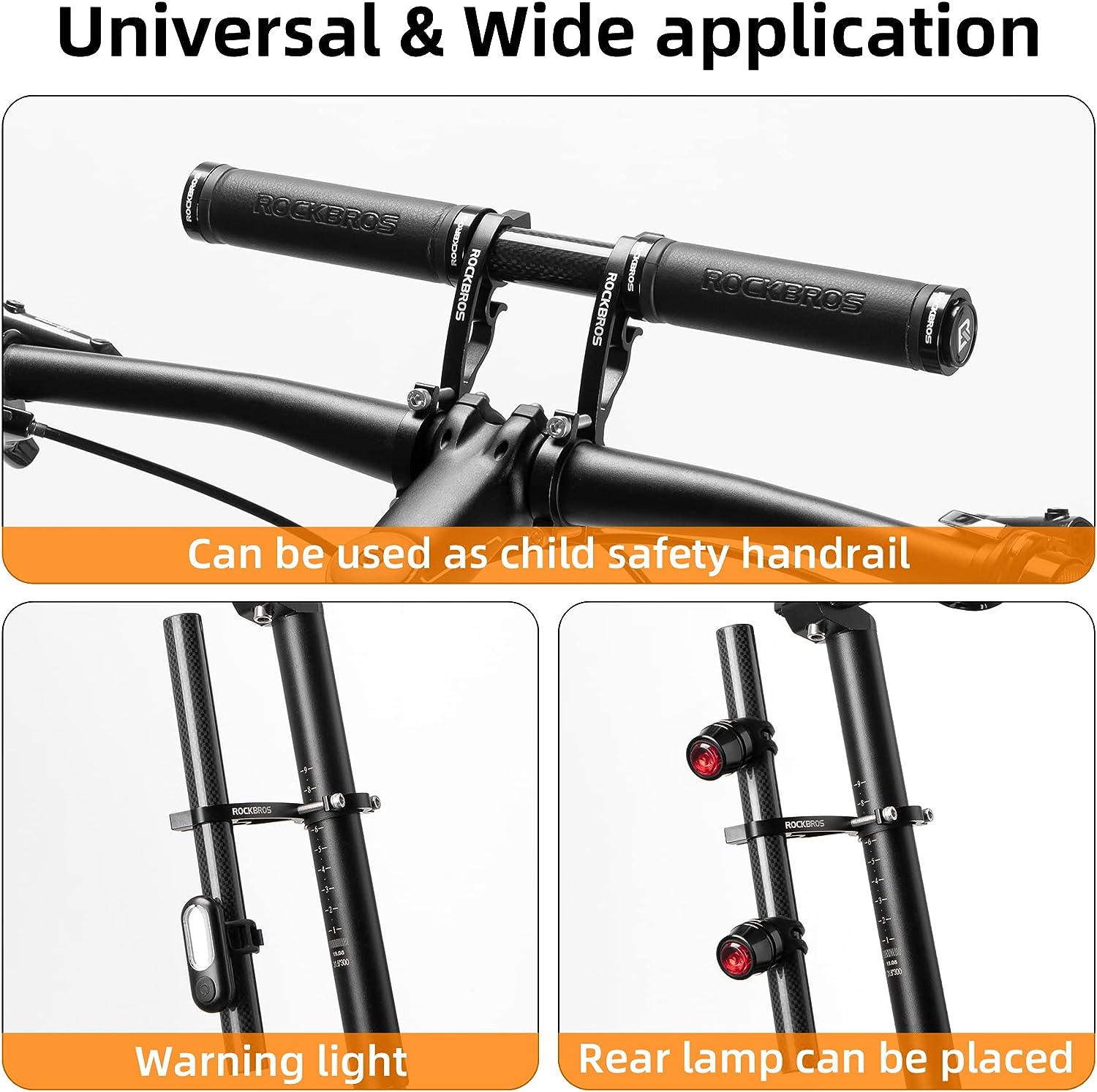 ROCKBROS Double Handlebar Extender - Lightweight & Durable Mount - ROCKBROSUSA