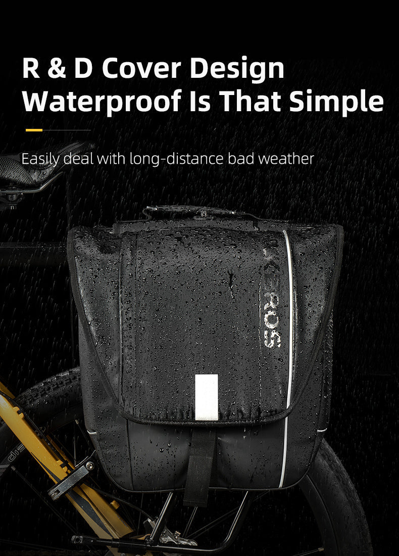 ROCKBROS Super 30-Litre Bicycle Saddlebags in Black - ROCKBROSUSA