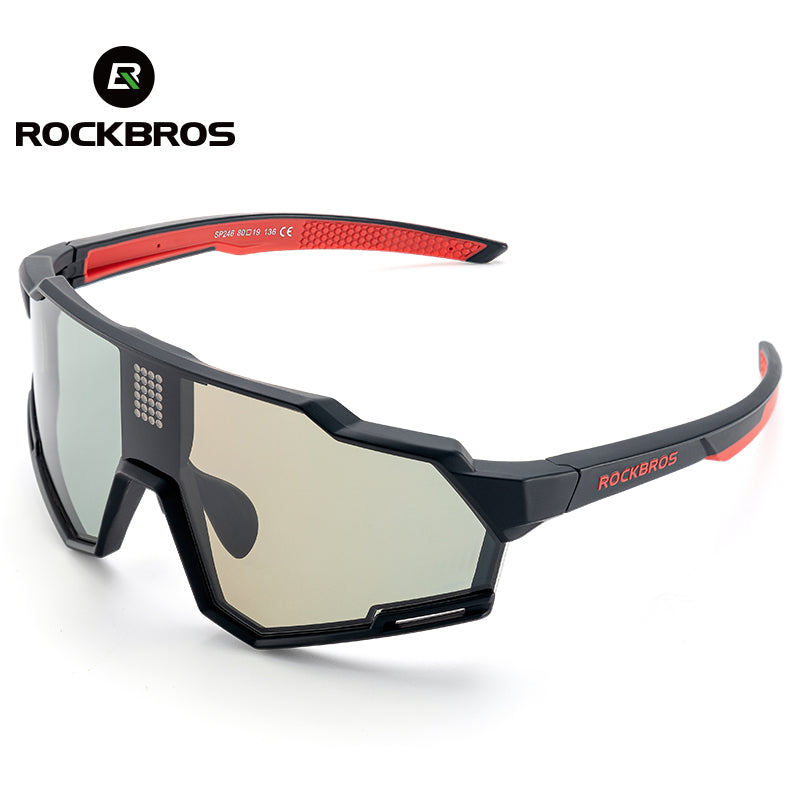 ROCKBROS Cycling Photochromic Glasses Electronic Color Changing SunGlasses Clear - ROCKBROSUSA