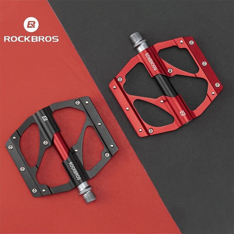 ROCKBROS Super Lightweight Bike Pedals in Black or Red (Pair) - ROCKBROSUSA