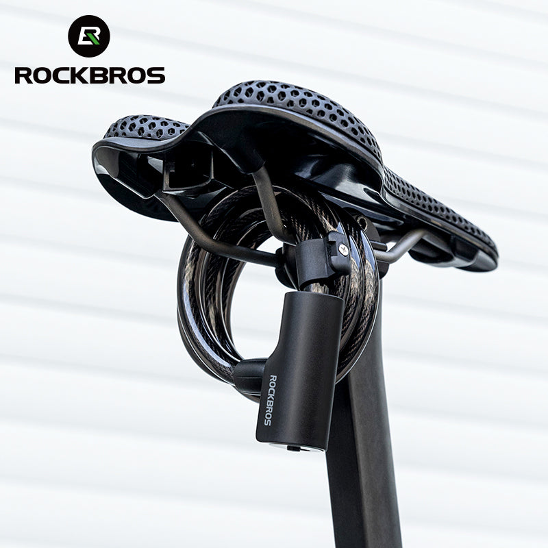 ROCKBROS Steel Cable Bike Lock - Anti-theft, Portable, Waterproof - ROCKBROSUSA