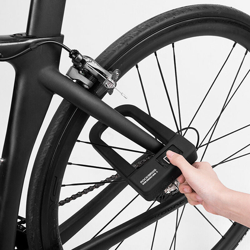 ROCKBROS Bike Lock U-shaped Fingerprint Lock Basic Lock Long Lock Body Security - ROCKBROSUSA