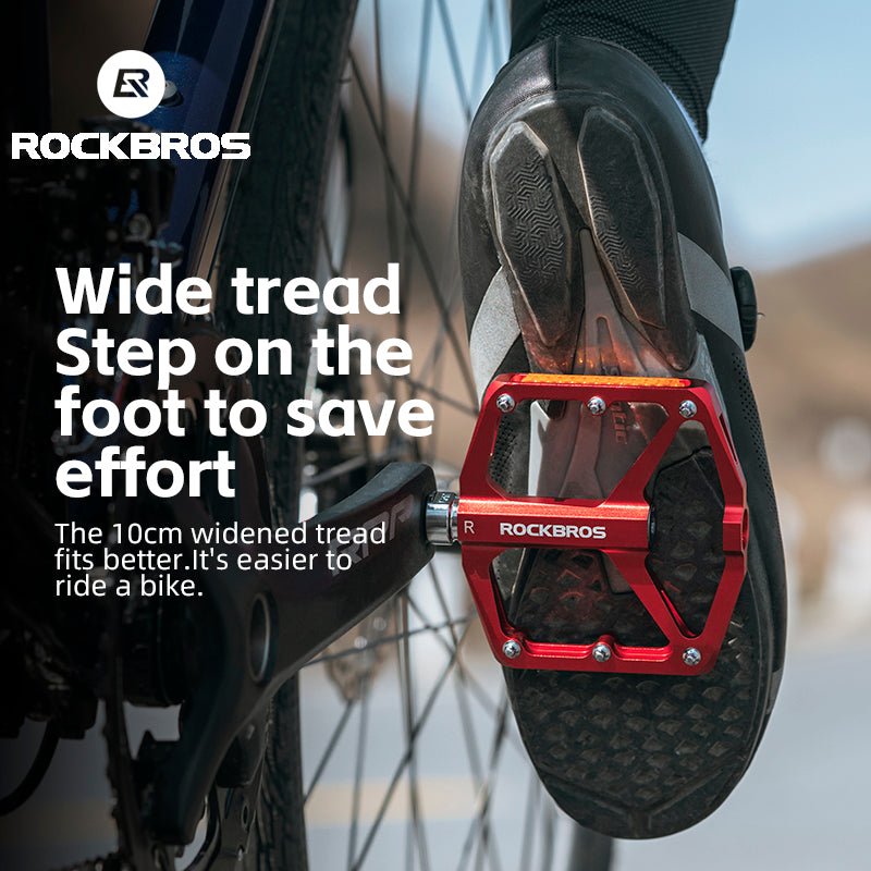 ROCKBROS Anti-Skid Aluminum Alloy Bike Pedals - Waterproof, Multiple Colors - ROCKBROSUSA