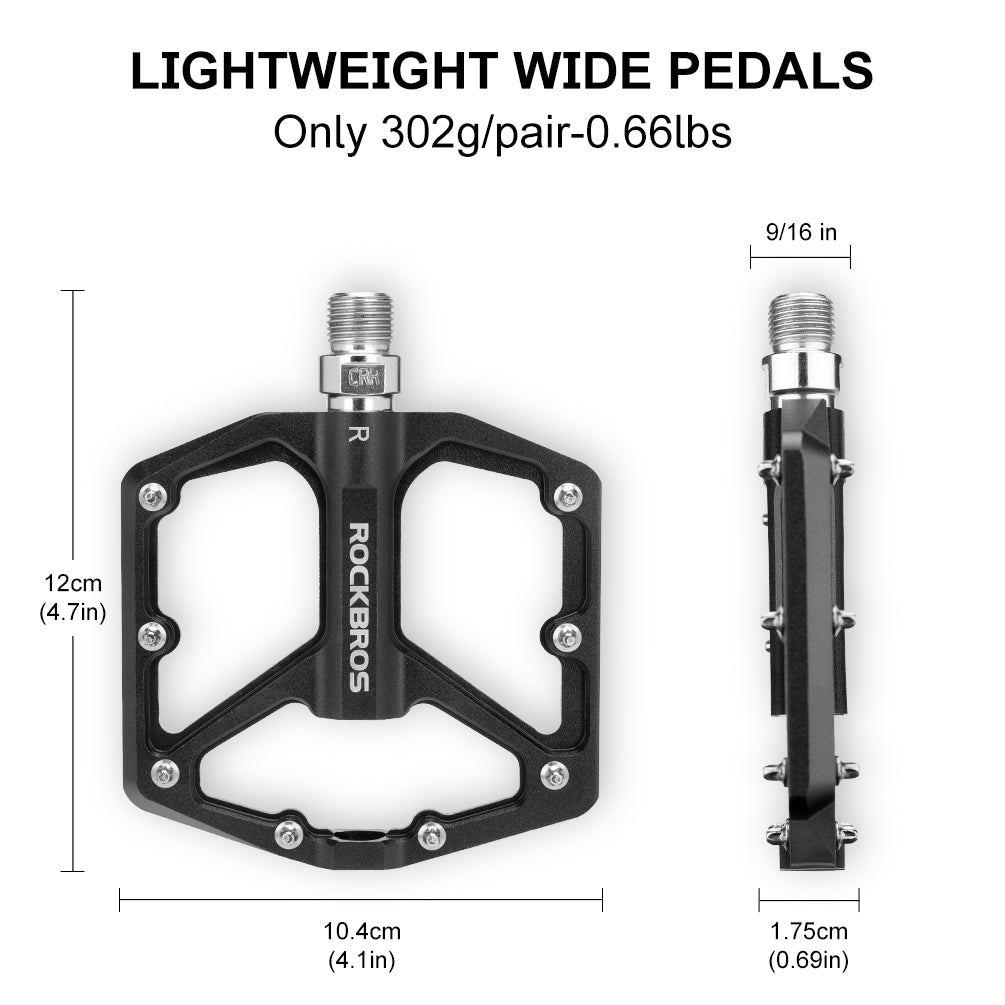 ROCKBROS Ultra Lightweight Flat Bike Pedals in Various Colours (Pair)