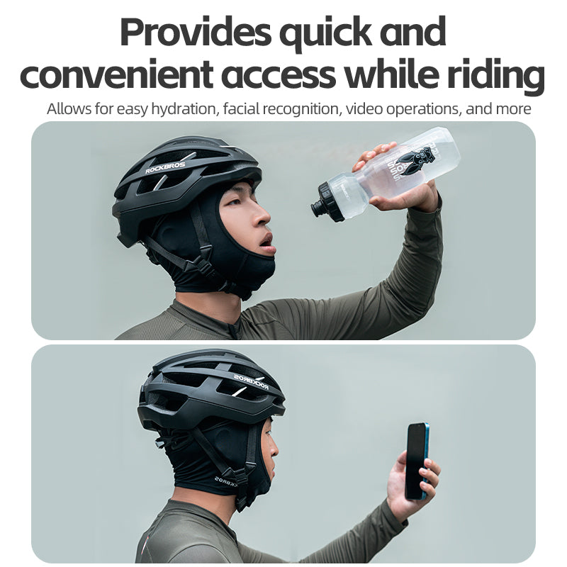 ROCKBROS Motorcycle Balaclava Bicycle Cycling Face Mask Ice Silk Breathable UV Protection Unisex - ROCKBROSUSA