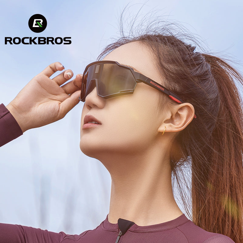 ROCKBROS Cycling Photochromic Glasses Electronic Color Changing SunGlasses Clear - ROCKBROSUSA