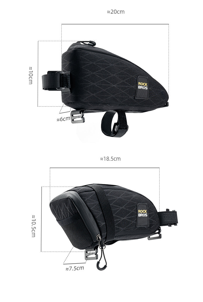 ROCKBROS Bicycle Combination Bags Set - Top Tube, Triangle, Saddle Bags - ROCKBROSUSA