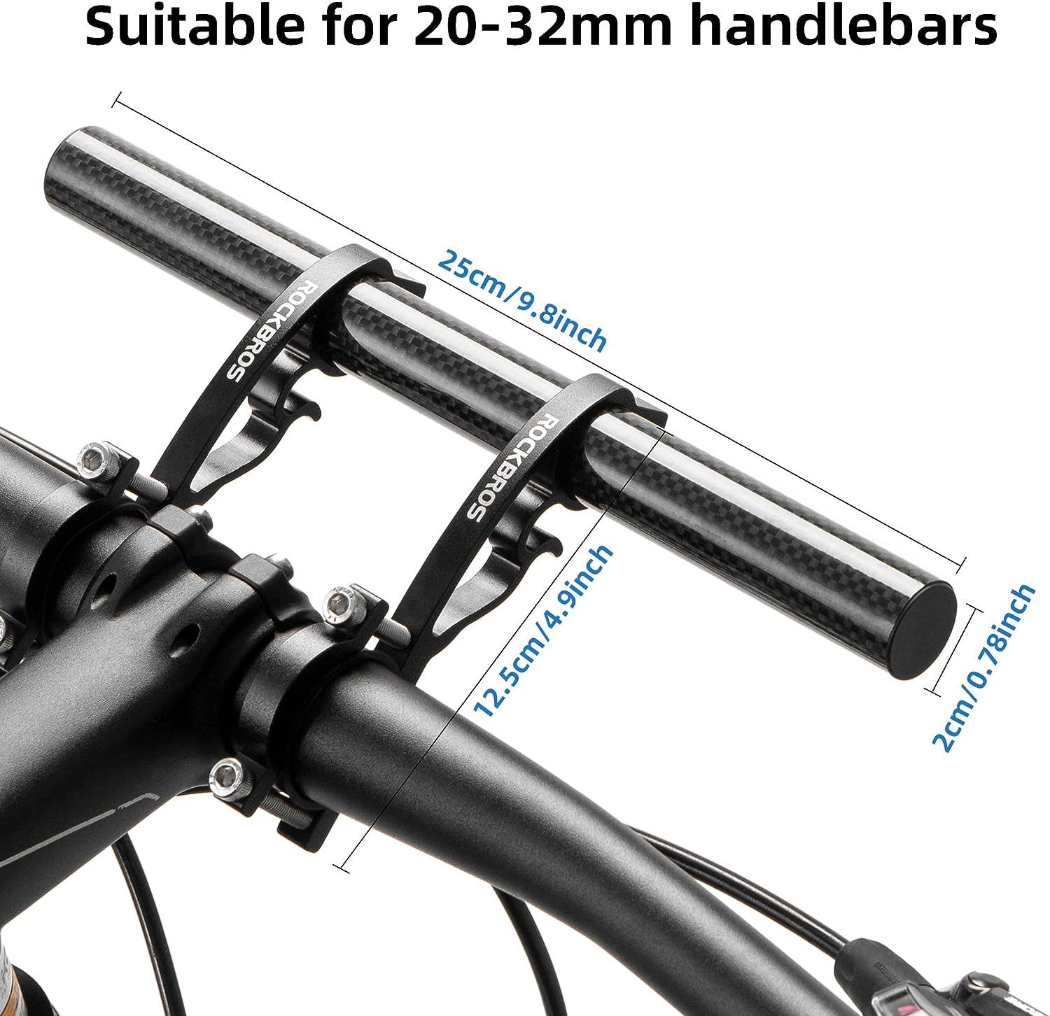 ROCKBROS Double Handlebar Extender - Lightweight & Durable Mount - ROCKBROSUSA