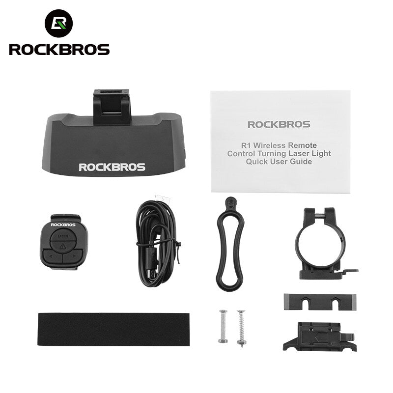 ROCKBROS 1000 Lumen Front Bike Light & Rear Light with Remote Control